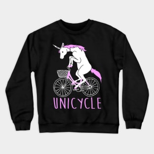 Unicycle Unicorn on a Bicycle- Crewneck Sweatshirt